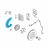 OEM 2017 Ford Mustang Splash Shield Diagram - FR3Z-2K005-B