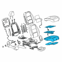 OEM 2020 Chevrolet Trax Seat Cushion Pad Diagram - 95259615