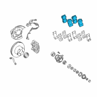 OEM 2005 Lexus LX470 Front Disc Brake Pad Kit Diagram - 04465-60230