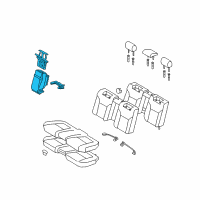 OEM 2011 Lexus GS450h Rear Seat Armrest Assembly, Center Diagram - 72830-30E11-A8