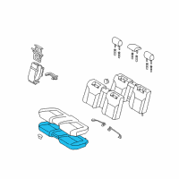 OEM 2008 Lexus GS450h Pad, Rear Seat Cushion Diagram - 71503-30180