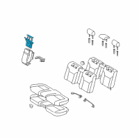 OEM 2011 Lexus GS460 Rear Seat Center Armrest Cup Holder Sub-Assembly Diagram - 72806-30110-B2