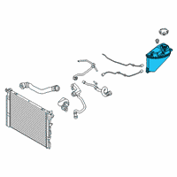 OEM 2022 BMW X7 Radiator Coolant Overflow-Reservoir Expansion Tank Diagram - 17-13-8-689-765