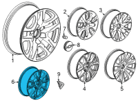 OEM 2021 Chevrolet Tahoe Wheel, Alloy Diagram - 84434287