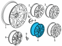 OEM 2021 Chevrolet Suburban Wheel, Alloy Diagram - 23376234