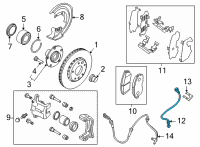 OEM 2020 Nissan Sentra Hose Assy-Brake, Front Diagram - 46210-6LB0A