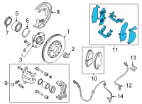 OEM Nissan Sentra Disc Brake Kit Diagram - D1080-6LA0B