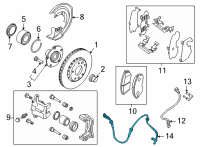 OEM 2022 Nissan Sentra Sensor Assy-Antiskid, Front RH Diagram - 47910-6LB0A