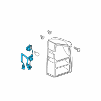 OEM 2007 Nissan Pathfinder Rear Combination Lamp Socket Assembly Diagram - 26551-EA500