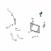 OEM 2009 Honda Fit Bracket, Radiator Mount (Upper) Diagram - 74171-SLN-A00