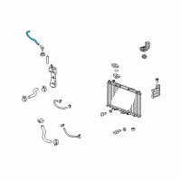 OEM 2009 Honda Fit Hose B, Reserve Tank Diagram - 19104-RB0-000