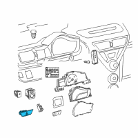 OEM 2015 Scion iQ Hazard Switch Diagram - 84332-74011