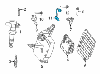 OEM Lincoln Corsair Knock Sensor Diagram - JX6Z-12A699-B