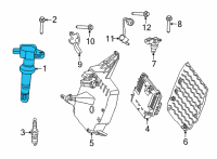 OEM 2022 Ford Escape COIL ASY - IGNITION Diagram - LX6Z-12029-B