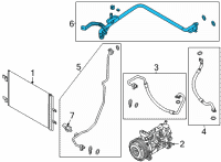 OEM Nissan Rogue Heat EXCHANGER-Internal Diagram - 92446-6RA0A