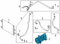 OEM Nissan Rogue Compressor-Air Conditioner Diagram - 92600-6RA0A