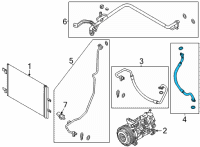 OEM 2021 Nissan Rogue Hose-Flexible, Low Diagram - 92480-6RA3A