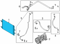 OEM 2021 Nissan Rogue Condenser & Liquid Tank Assy Diagram - 92100-6RA5A