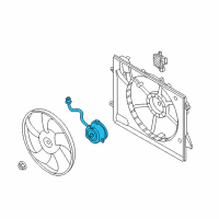 OEM Hyundai Sonata Motor-Radiator Cooling Fan Diagram - 25386-E6000