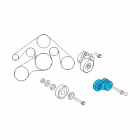 OEM 2011 Infiniti M56 TENSIONER Assembly Belt Diagram - 11961-1CA1A