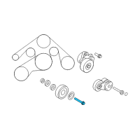 OEM Infiniti Q70 Shaft-Idler Pulley Diagram - 11928-1CA0A