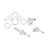 OEM 2011 Infiniti FX50 Belt Tensioner Bolt Diagram - 081B08251A