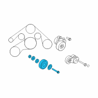 OEM 2017 Infiniti Q70L Pulley Assy-Idler, Compressor Diagram - 11925-1CA0B