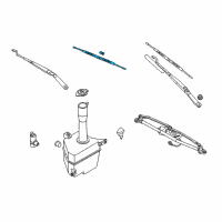 OEM 2014 Kia Sorento 20" WIPER Blade Diagram - 00009ADU20KA