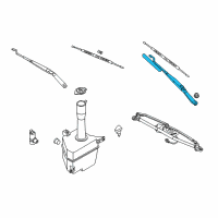 OEM 2003 Kia Optima Windshield Wiper Arm Assembly Driver Diagram - 983103D000