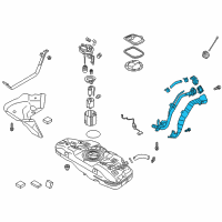 OEM 2021 Hyundai Accent Filler Neck & Hose Assembly Diagram - 31030-H9500