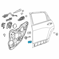 OEM 2021 Jeep Cherokee Door Lower Hinge Right Diagram - 68140736AB