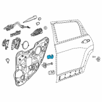 OEM 2017 Jeep Cherokee Door Upper Hinge Diagram - 68140735AB