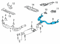 OEM 2022 Cadillac Escalade ESV Rear Muffler Diagram - 84964235