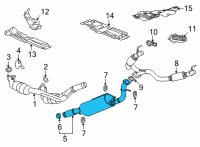 OEM GMC Yukon XL Muffler & Pipe Assembly Diagram - 23241301