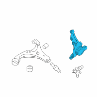 OEM 2010 Kia Optima Front Axle Knuckle Right Diagram - 517161D100