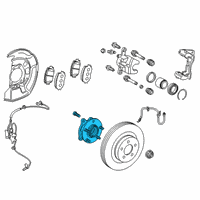 OEM 2019 Toyota Prius AWD-e Front Hub Diagram - 43550-47020