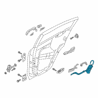 OEM 2020 Kia Sportage Rear Door Latch Assembly, Right Diagram - 81420D9000