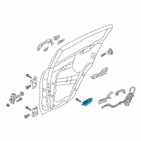 OEM 2017 Kia Sportage Inside Door Handle Assembly, Left Diagram - 82610D9000KA1