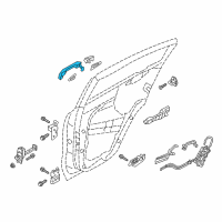 OEM 2017 Kia Sportage Rear Door Outside Grip, Left Diagram - 83651D9010