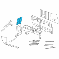 OEM 2010 Dodge Ram 3500 Panel-B Pillar Upper Trim Diagram - 1DX51BD1AB