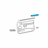 OEM 1999 Ford Explorer Armrest Pad Diagram - F5TZ-9824100-AAZ