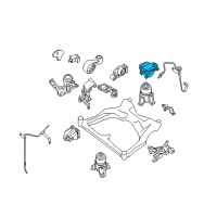 OEM Nissan Murano Engine Mounting Bracket, Rear Left Diagram - 11333-JP00B