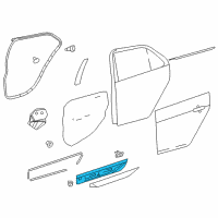 OEM 2018 Toyota Yaris Body Side Molding Diagram - 75741-0D200