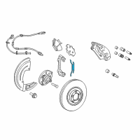 OEM 2007 Lincoln Navigator Caliper Clip Diagram - 7L1Z-2B164-A