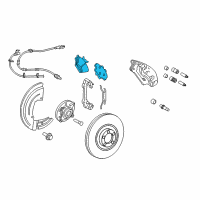 OEM 2008 Lincoln Navigator Front Pads Diagram - 8L1Z-2V001-A