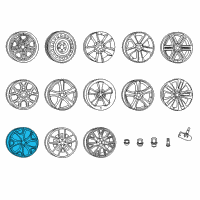 OEM 2018 Dodge Challenger Aluminum Wheel Diagram - 1ZV91LAUAB