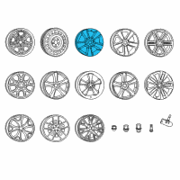 OEM Dodge Charger Aluminum Wheel Diagram - 5PN31XZAAA