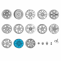 OEM Dodge Challenger Aluminum Wheel Diagram - 5LD37RNWAA