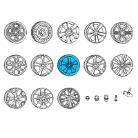 OEM 2014 Dodge Challenger Aluminum Wheel Diagram - 68051232AB
