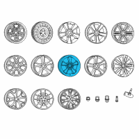 OEM 2009 Dodge Challenger Aluminum Wheel Diagram - 68051232AB